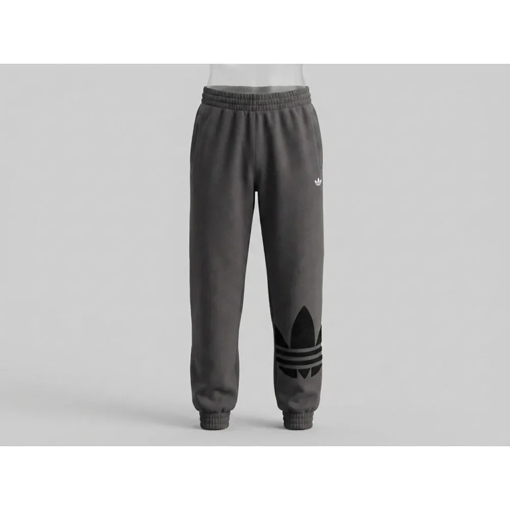 adidas Originals Men's Big Trefoil Logo Fleece Jogger Sweatpants Charcoal Gray M